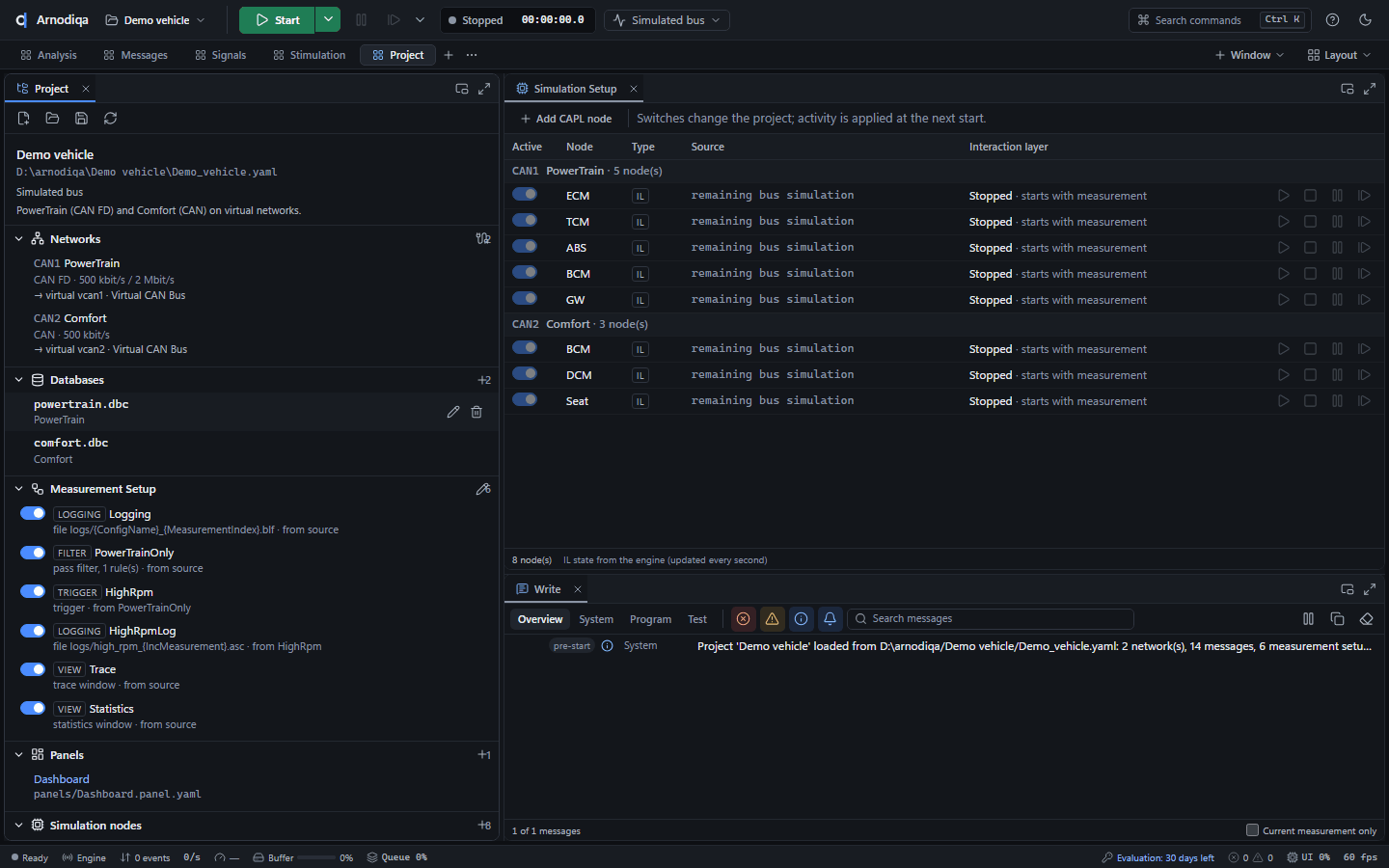 Open a project, create a new one and add a database, step 5