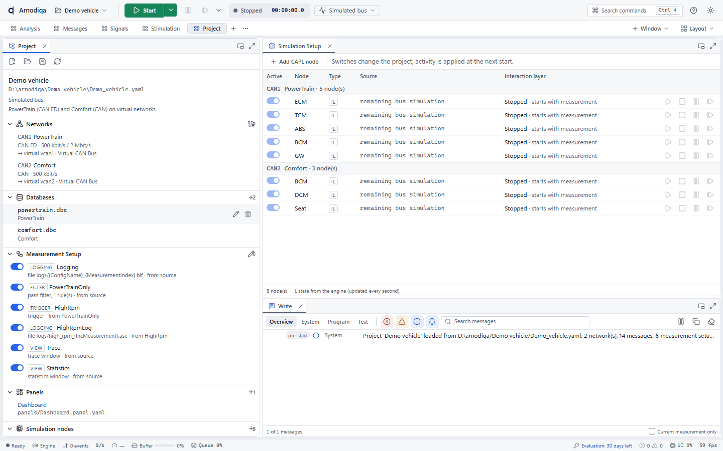Open a project, create a new one and add a database, step 5