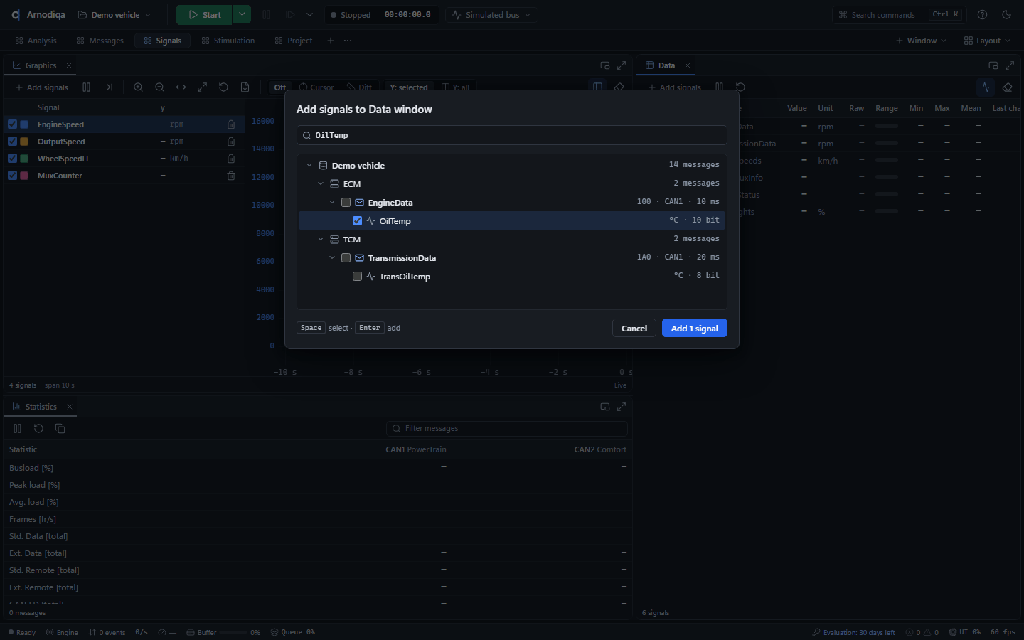 Follow signals in Data and Graphics, step 2