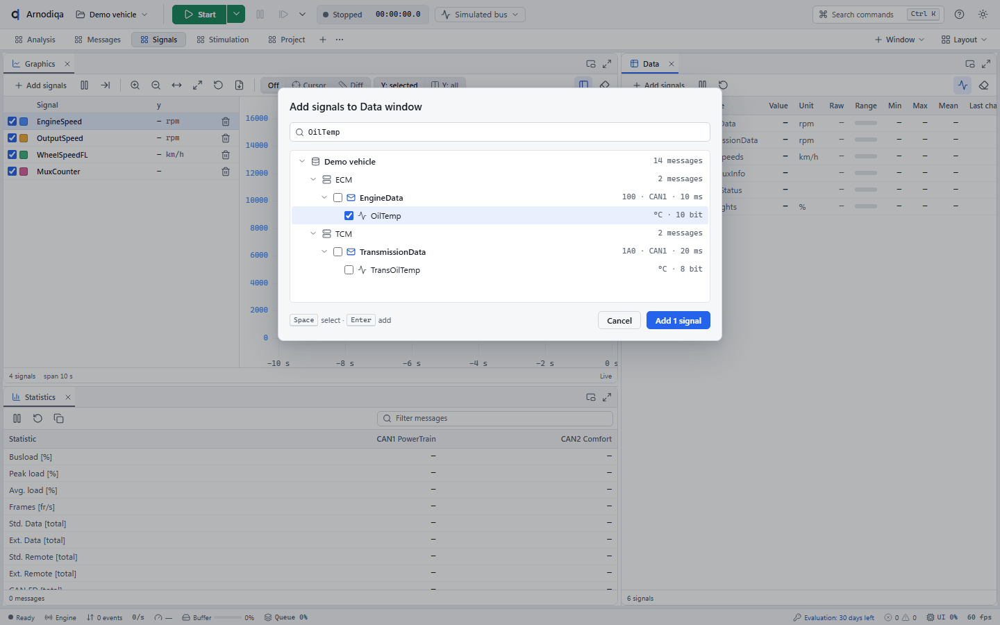 Follow signals in Data and Graphics, step 2