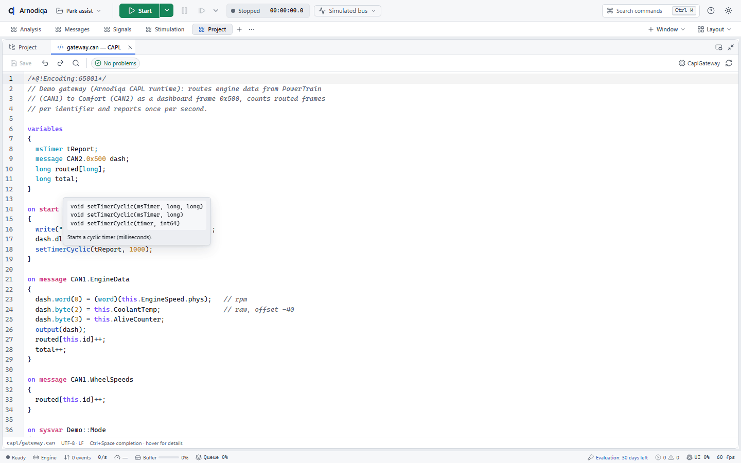 Add and edit CAPL nodes, step 3