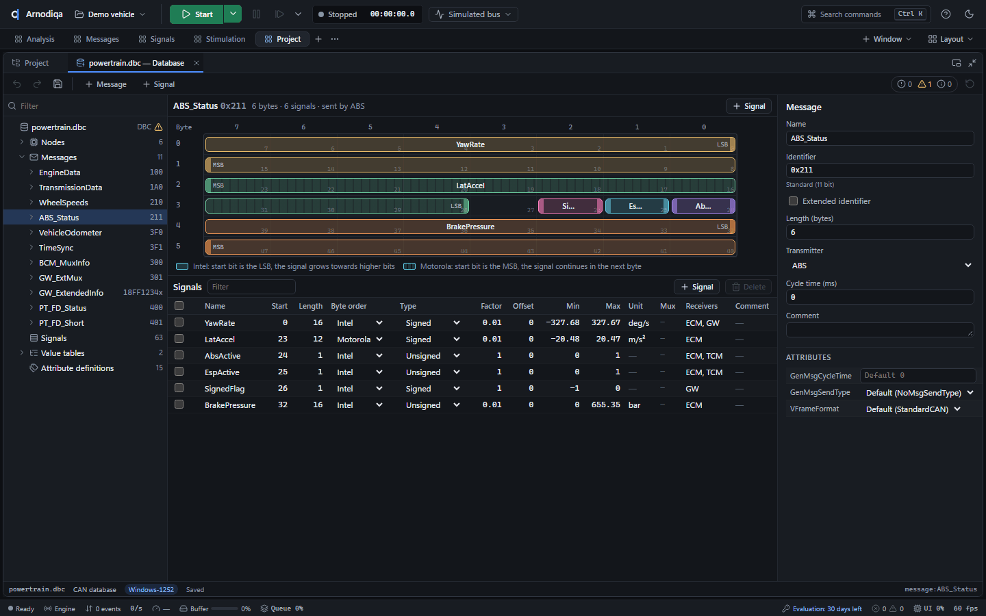 Database editor: add a signal, step 2