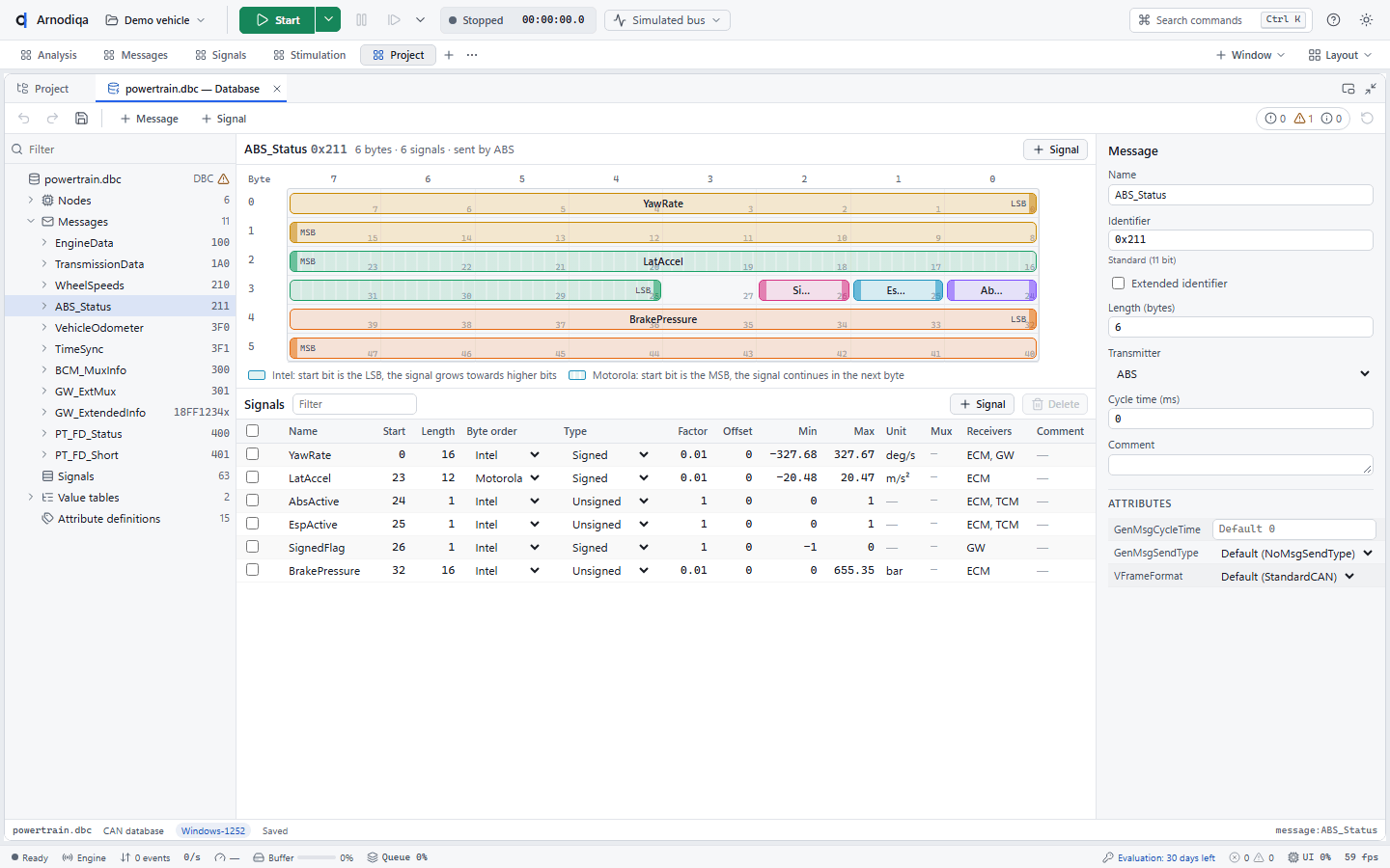 Database editor: add a signal, step 2