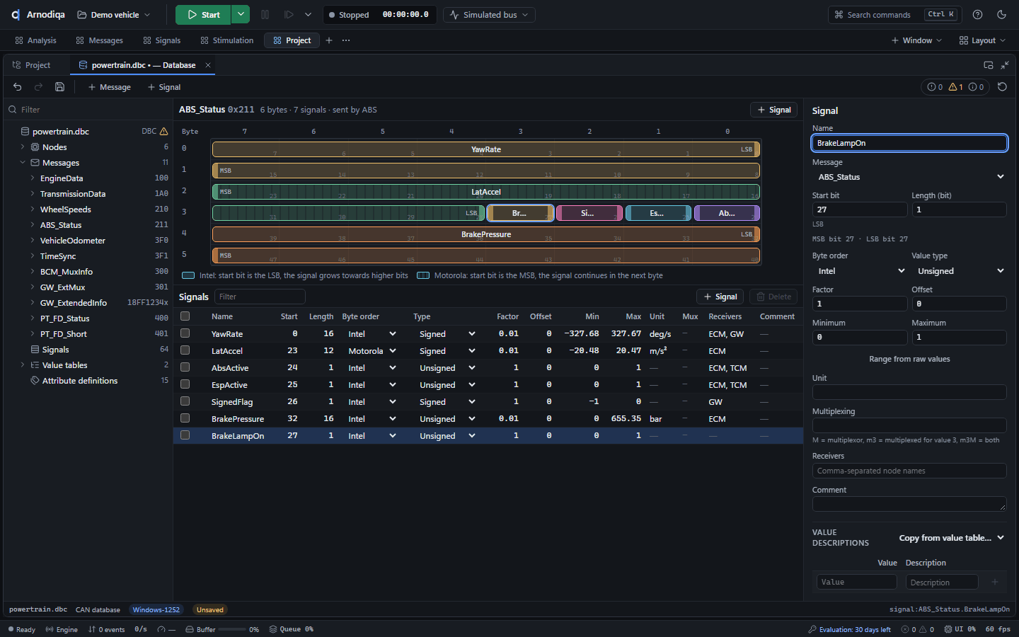 Database editor: add a signal, step 3