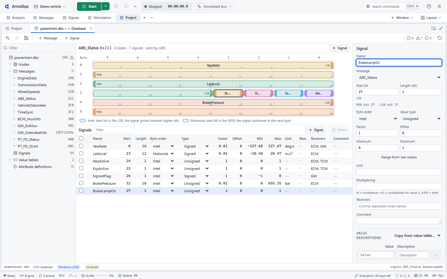 Database editor: add a signal, step 3